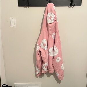 Pink denim tears hoodie
